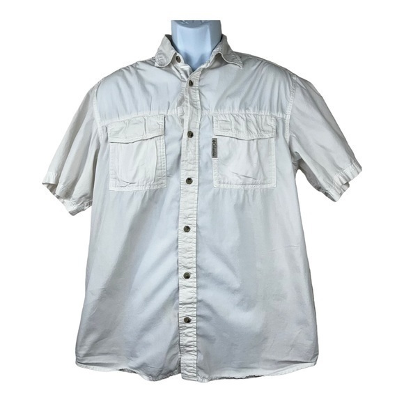 Columbia Men Casual Shirt White Buttons Front Size S - Picture 1 of 10